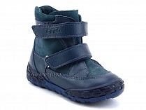 127-3,13 Тотто (Totto), ботинки демисезонные утепленные, байка, синий, кожа в Ставрополе