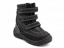 А43-038 Сурсил (Sursil-Ortho), ботинки детские ортопедические с высоким берцем, зимние, натуральный мех, кожа, текстиль, черный в Ставрополе