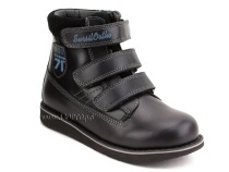 23-253 Сурсил (Sursil-Ortho), ботинки детские ортопедические с высоким берцем, кожа, нубук, черный в Ставрополе