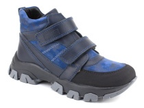 6-612145-2403 (26-30) Пиксель (Pixel), ботинки зимние детские профилактические, кожа, натуральный мех, синий в Ставрополе
