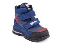 5008-03 (21-25) Кидмен (Kidmen), ботинки ортопедические профилактические, демисезонные утепленные, мембрана, нубук, байка, синий, серый, красный в Ставрополе