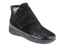 200233  Сурсил-Орто (Sursil-Ortho), ботинки для взрослых, черные, нубук, стрейч, кожа, полнота 7 в Ставрополе