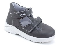 0228-821 Тотто (Totto), туфли детские ортопедические профилактические, кожа, серый в Ставрополе