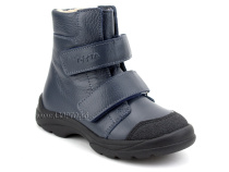 338-712 Тотто (Totto), ботинки детские утепленные ортопедические профилактические, кожа, синий в Ставрополе