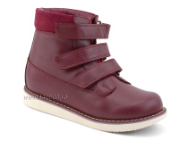 23-244 Сурсил (Sursil-Ortho), ботинки детские утепленные с высоким берцем, кожа, бордовый в Ставрополе