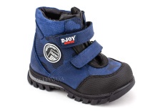 031-600-013-05-240 (21-25) Джойшуз (Djoyshoes) ботинки детские зимние ортопедические профилактические, натуральный мех, кожа, темно-синий, милитари в Ставрополе