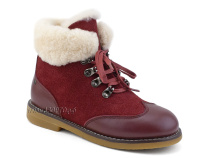 А44-071-3 Сурсил (Sursil-Ortho), ботинки детские ортопедические профилактичские, зимние, натуральный мех, замша, кожа, бордовый в Ставрополе