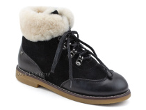 А44-071-2 Сурсил (Sursil-Ortho), ботинки детские ортопедические профилактичские, зимние, натуральный мех, замша, кожа, черный в Ставрополе