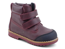 505 Б(23-25) Минишуз (Minishoes), ботинки ортопедические профилактические, демисезонные утепленные, кожа, байка, бордовый в Ставрополе