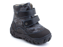 520-10 (21-26) Твики (Twiki) ботинки детские зимние ортопедические профилактические, кожа, натуральный мех, черный, камуфляж в Ставрополе