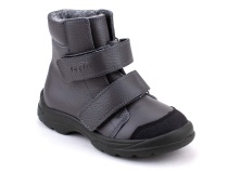 338-721 Тотто (Totto), ботинки детские утепленные ортопедические профилактические, кожа, серый. в Ставрополе