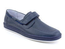 30025-712 Тотто (Totto), туфли школьные ортопедические профилактические, кожа, синий в Ставрополе