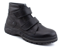 308 (41-45) Аквелла (Akwella), ботинки подростковые демисезонные  утепленные  ортопедические, ворсин, кожа, черный в Ставрополе