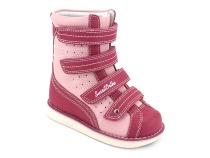 23-220 Сурсил-Орто (Sursil-Ortho), ботинки демисезонные детские ортопедические  с тутором, кожа, розовый в Ставрополе